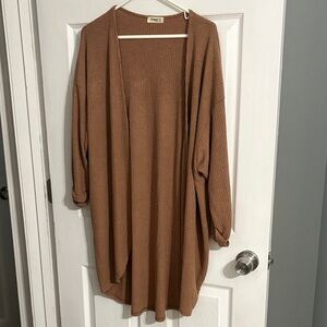 Ginger G Cozy Open-Front Sweater Cardigan Size Large